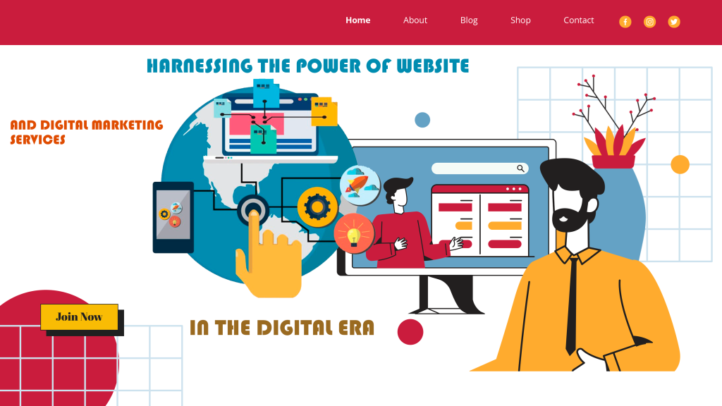 BLOG IMAGE OF HARNESSING THE POWER OF WEBSITE AND DIGITAL MARKETING SERVICES IN THE DIGITAL ERA.